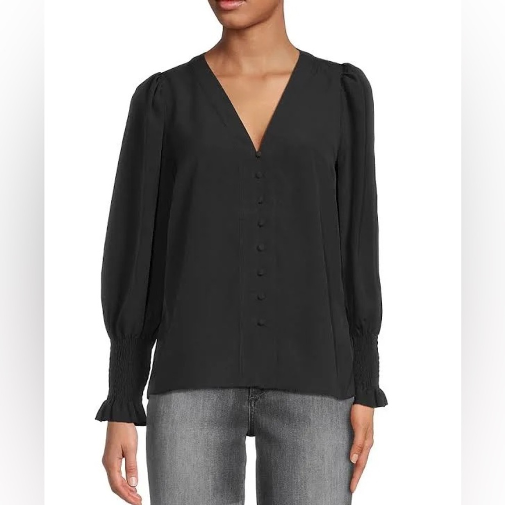 French connection crepe neck blouse